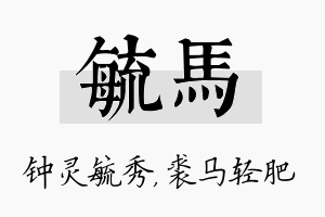 毓马名字的寓意及含义