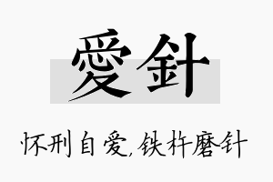 爱针名字的寓意及含义