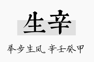 生辛名字的寓意及含义