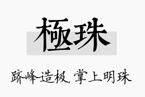 极珠名字的寓意及含义