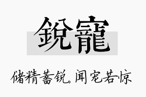 锐宠名字的寓意及含义