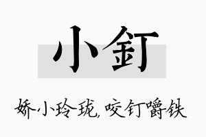 小钉名字的寓意及含义