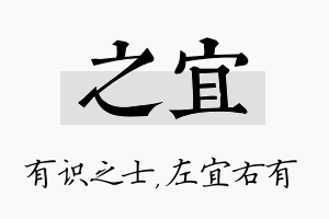 之宜名字的寓意及含义