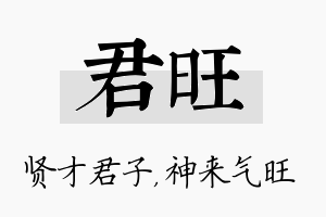 君旺名字的寓意及含义