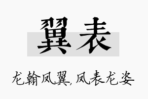 翼表名字的寓意及含义