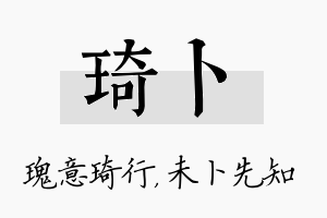 琦卜名字的寓意及含义