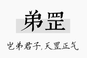 弟罡名字的寓意及含义