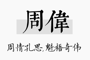 周伟名字的寓意及含义