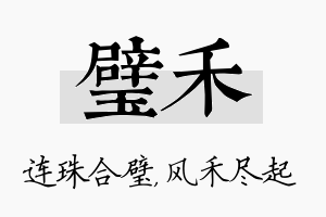 璧禾名字的寓意及含义