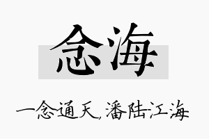 念海名字的寓意及含义