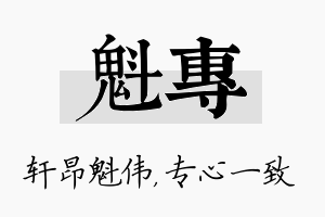 魁专名字的寓意及含义