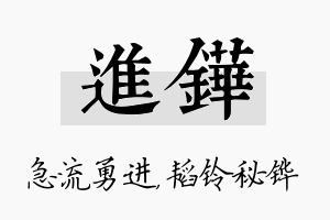 进铧名字的寓意及含义