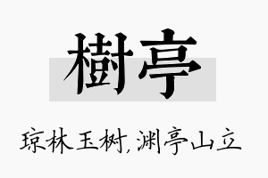 树亭名字的寓意及含义