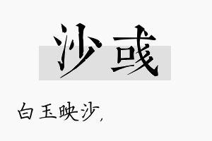 沙彧名字的寓意及含义