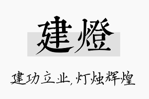 建灯名字的寓意及含义