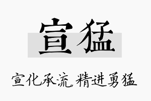 宣猛名字的寓意及含义