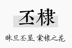 丕棣名字的寓意及含义