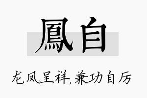 凤自名字的寓意及含义