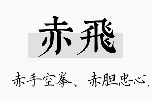 赤飞名字的寓意及含义