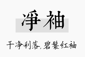 净袖名字的寓意及含义