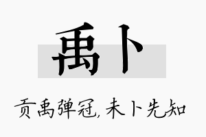 禹卜名字的寓意及含义