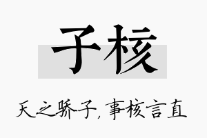 子核名字的寓意及含义