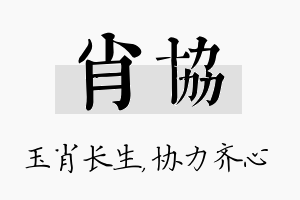 肖协名字的寓意及含义