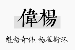 伟杨名字的寓意及含义