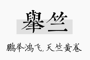 举竺名字的寓意及含义