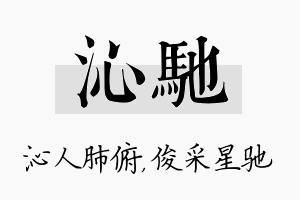 沁驰名字的寓意及含义