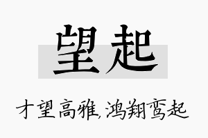 望起名字的寓意及含义