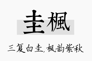 圭枫名字的寓意及含义