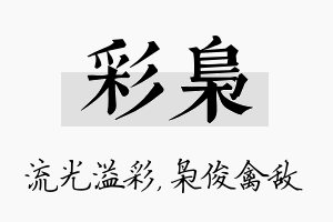 彩枭名字的寓意及含义