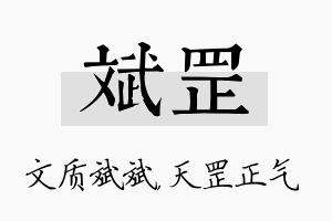 斌罡名字的寓意及含义