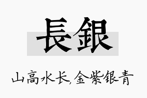 长银名字的寓意及含义