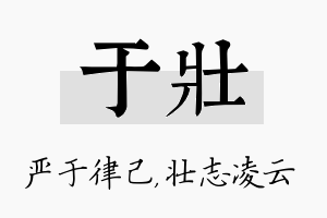 于壮名字的寓意及含义