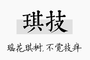 琪技名字的寓意及含义