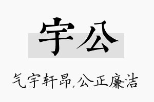 宇公名字的寓意及含义