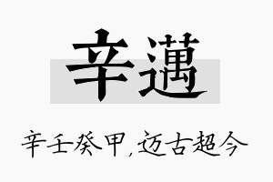 辛迈名字的寓意及含义