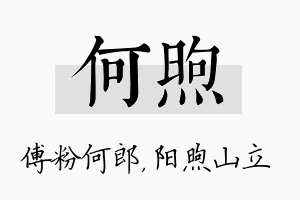 何煦名字的寓意及含义