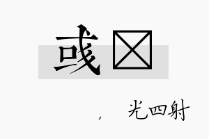 彧燚名字的寓意及含义