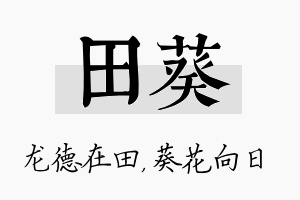 田葵名字的寓意及含义