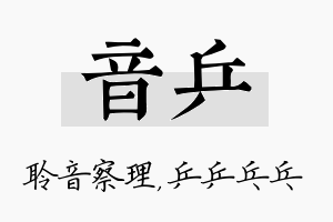 音乒名字的寓意及含义