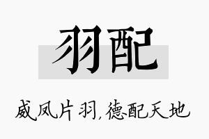 羽配名字的寓意及含义