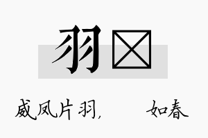 羽嬿名字的寓意及含义