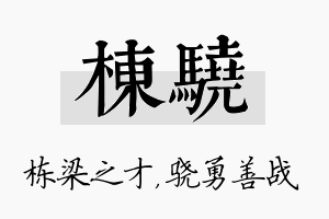 栋骁名字的寓意及含义