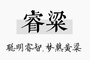 睿粱名字的寓意及含义