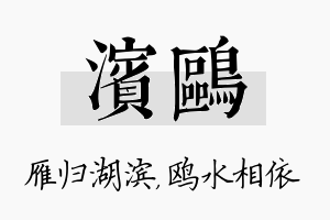 滨鸥名字的寓意及含义