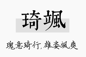 琦飒名字的寓意及含义