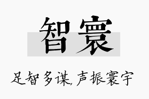 智寰名字的寓意及含义